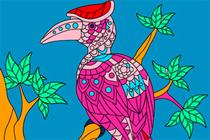 华丽动物填颜色