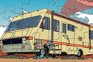 卡通房车拼图