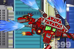 组装机械变形消防车