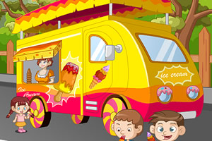 冰淇淋卡通车