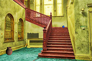 逃出破旧的别墅