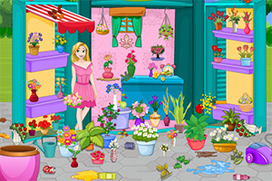 长发公主整理花店