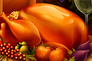 感恩节食物找星星