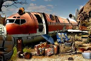 逃离陨落的飞机