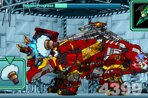 修理机械火焰三角龙