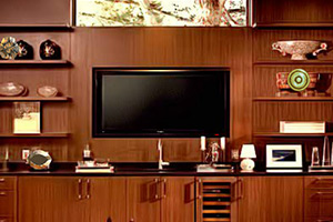 逃离时尚木制房间