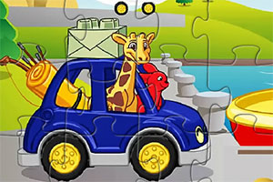 乐高动物汽车拼图