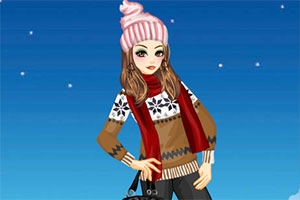 雪花毛衣装扮