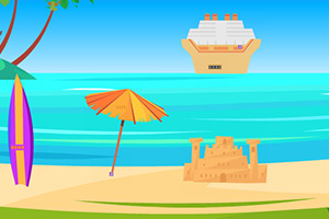 逃离无人的海岸