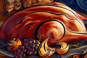 感恩节火鸡找字母