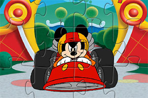米老鼠开汽车拼图