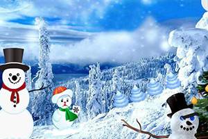 逃离圣诞节雪地森林