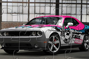 紫色福特野马拼图