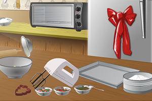 制作圣诞树饼干