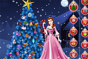 公主布置圣诞树