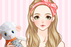 拿着娃娃的女孩