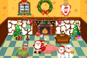 圣诞节布置娃娃屋