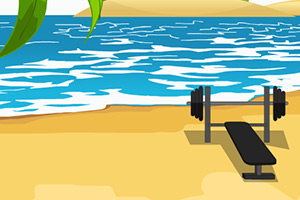 逃离空旷的海滩