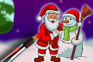 圣诞公公填颜色 