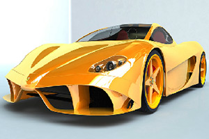 金黄色法拉利拼图