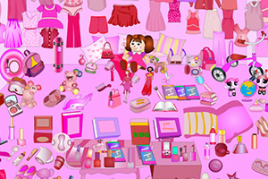 粉红色的客厅找物品