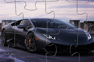 黑色兰博基尼超跑拼图