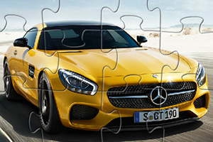 黄色奔驰轿跑拼图
