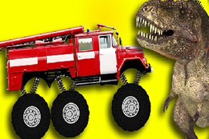 恐龙大脚车拼图