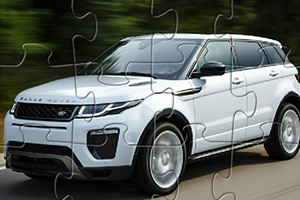 帅气白色路虎拼图