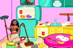 莫阿娜打扫厨房