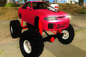 粉色怪物卡车拼图