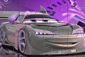 大嘴卡通汽车拼图