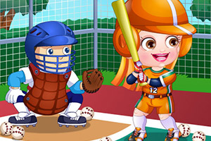 可爱宝贝当棒球员