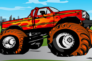 霸气大脚车拼图