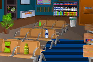 铁路候车室里逃脱