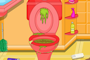 索菲亚打扫洗手间