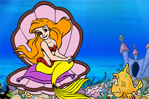 人鱼公主填颜色