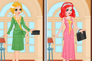 小人鱼和长发公主复古装扮