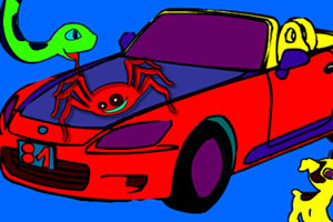 儿童玩具车上色