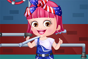 可爱宝贝当管道工人