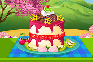 制作草莓夹心蛋糕