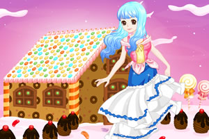 可爱女孩的糖果小屋
