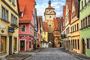 逃离欧洲城市街道