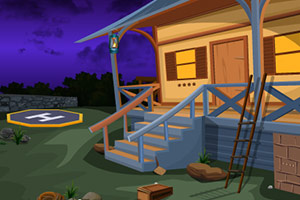 逃离直升机降落地