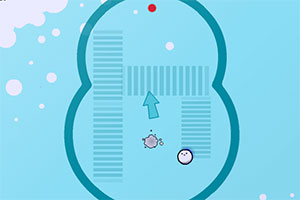 失去平衡的小球