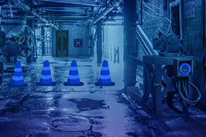 逃离蓝色废弃工厂