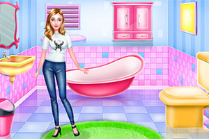 浴室清理和装饰