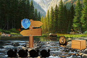 逃离饥饿的狮子