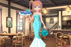 鱼尾裙少女的马卡龙