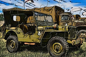 军事吉普车拼图